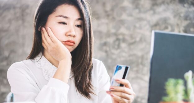 Woman with credit card